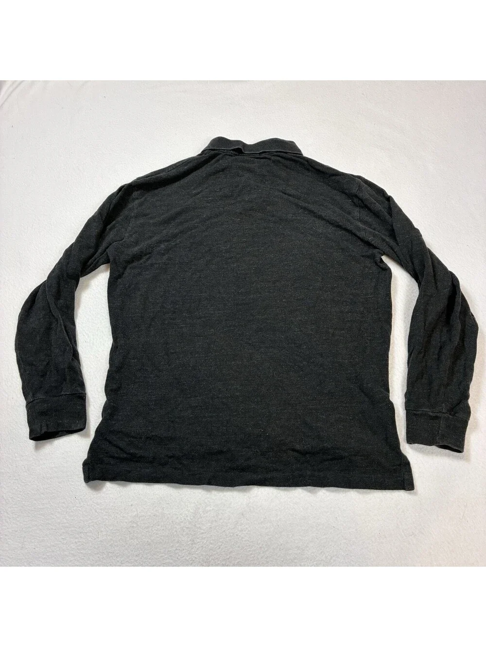 Polo Ralph Lauren Men’s Polo Shirt Size M Long Sleeve Dark Gray Purple Pony